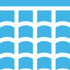 Black grid on blue background
