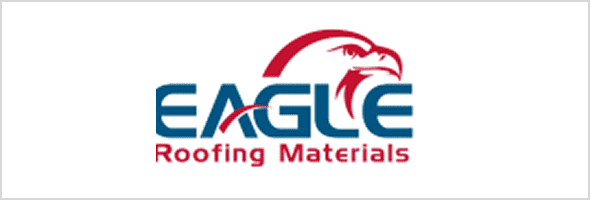 Eagle Roofing Materials logo with eagle