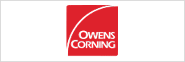 Red Owens Corning logo on white background.